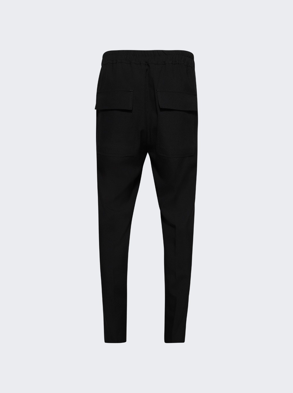 Drawstring Slim Long Pants Black - 2