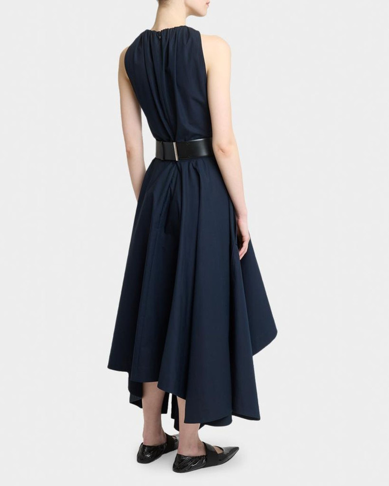 Asymmetric Cotton Poplin Sleeveless Midi Dress 3