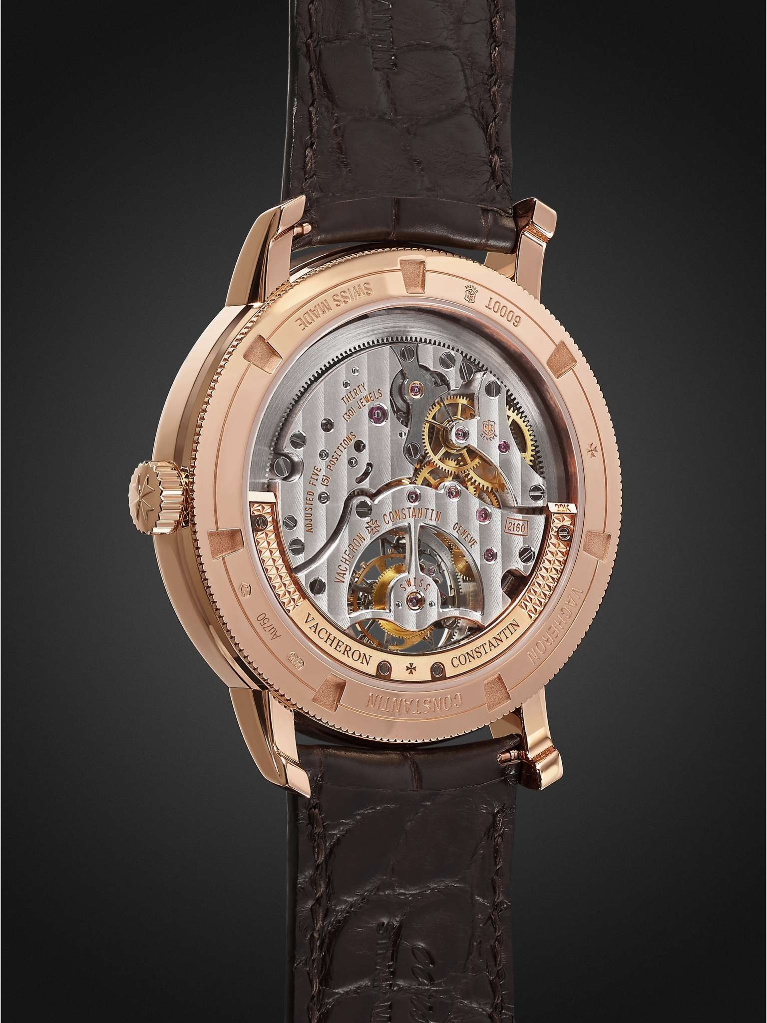 Traditionnelle Tourbillon Automatic 41mm 18-Karat Pink Gold and Alligator Watch, Ref. No. 6000T/000R - 5