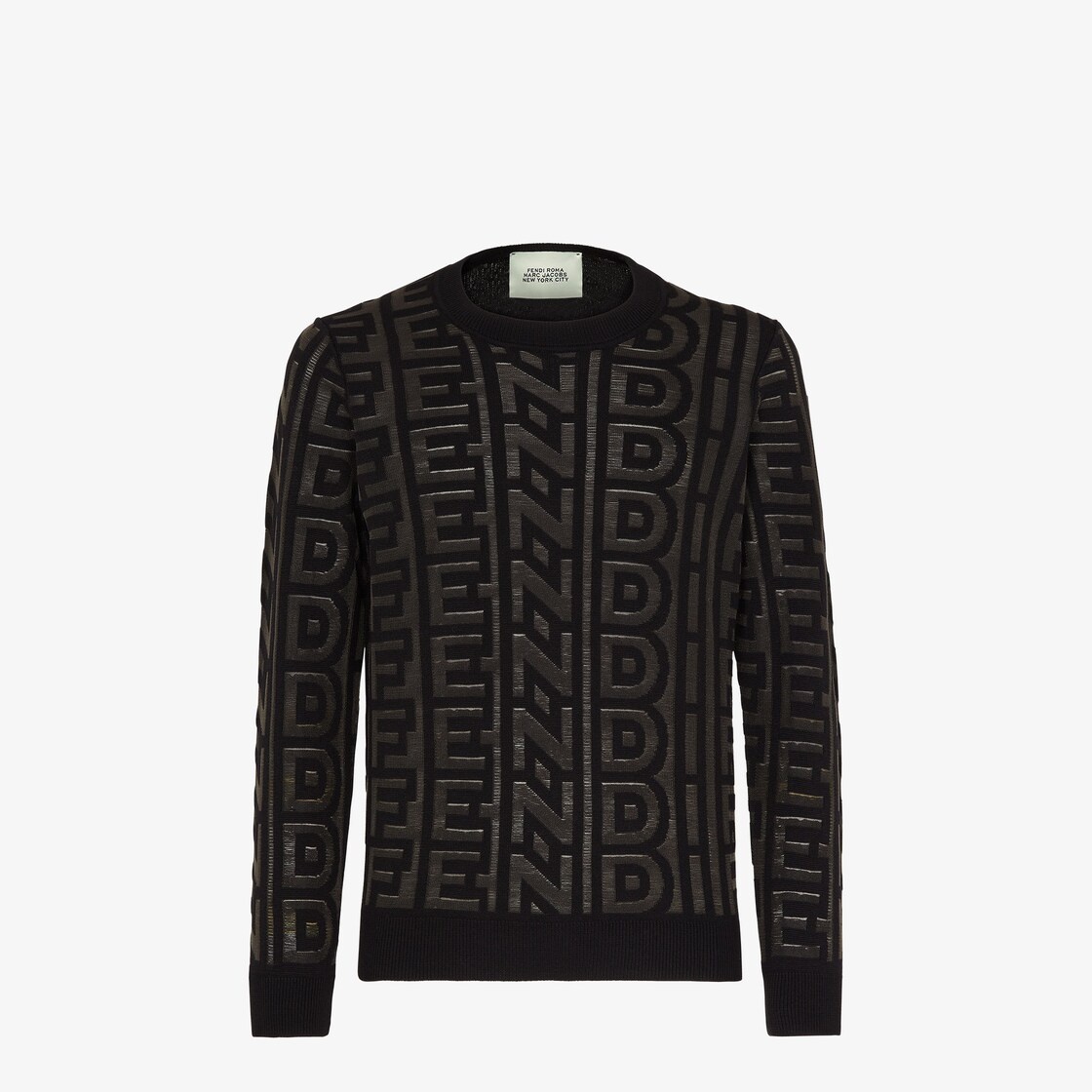 Black wool and nylon Fendi Roma Capsule sweater - 1
