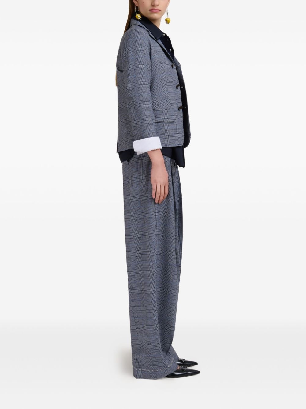 checked blazer - 3