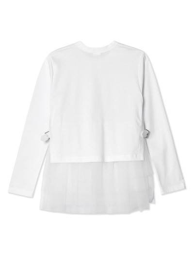 Noir Kei Ninomiya tulle-layer cotton T-shirt outlook