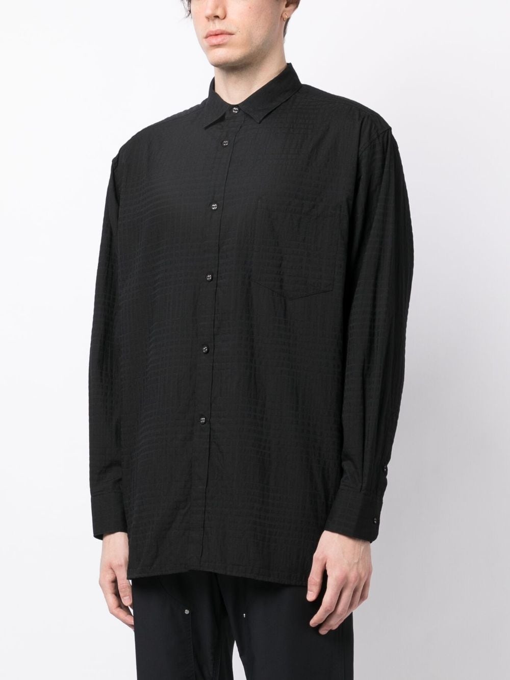 patterned jacquard long-sleeve shirt - 3