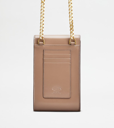 Tod's KATE PHONE BAG IN LEATHER - PINK outlook