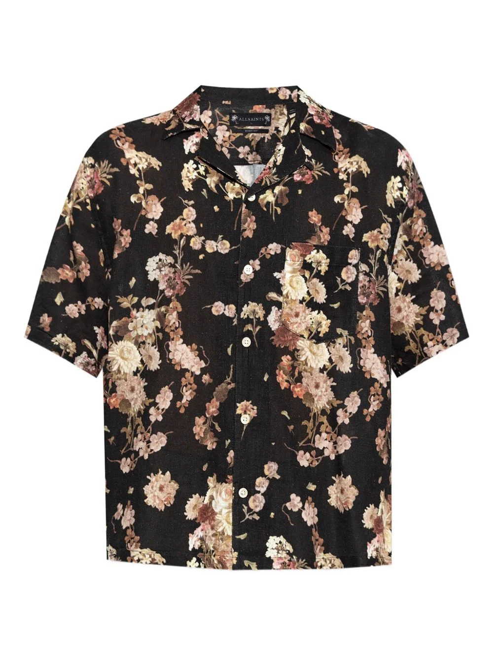 floral-print short-sleeve shirt - 1