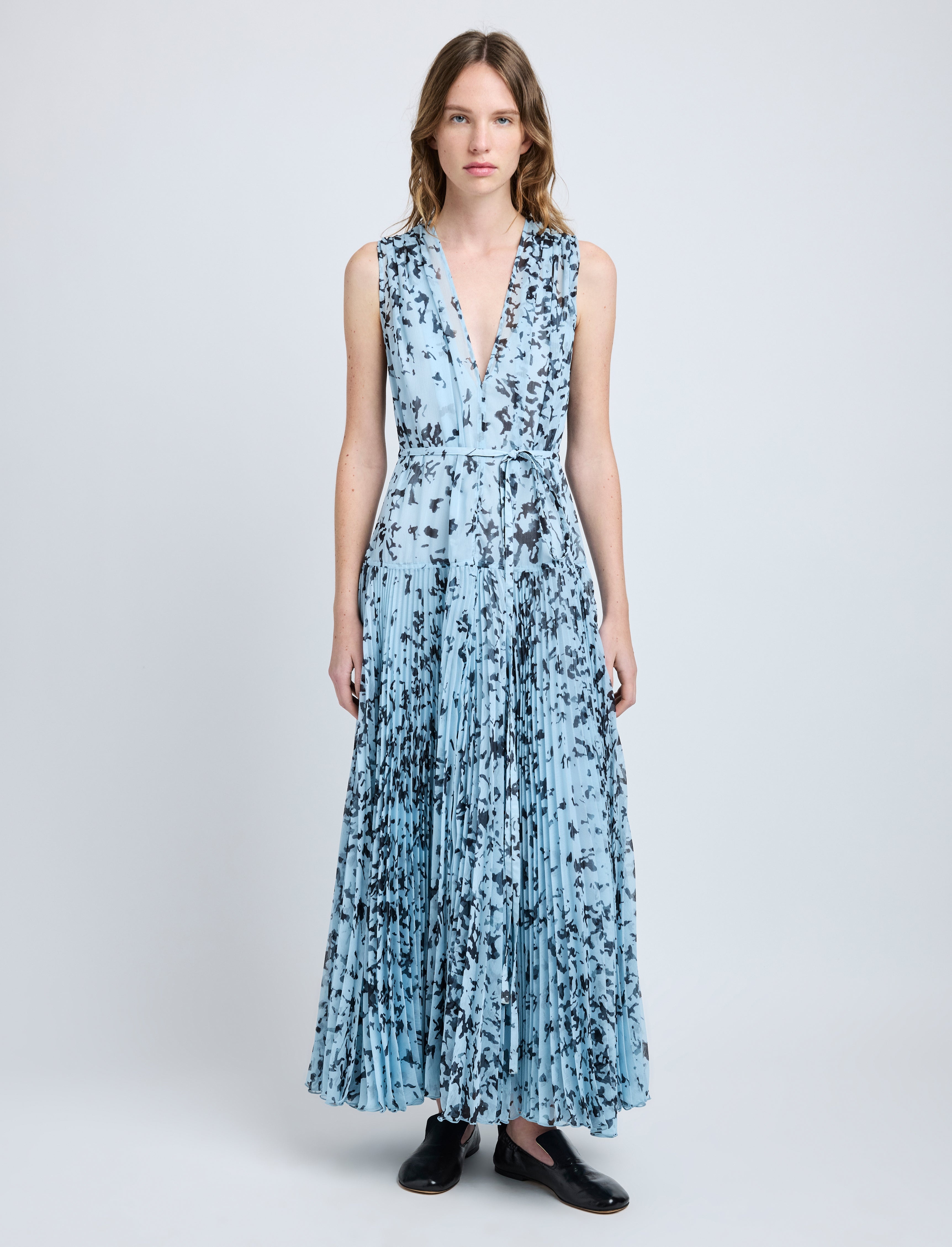 Pat Dress in Printed Crinkle Chiffon - 2