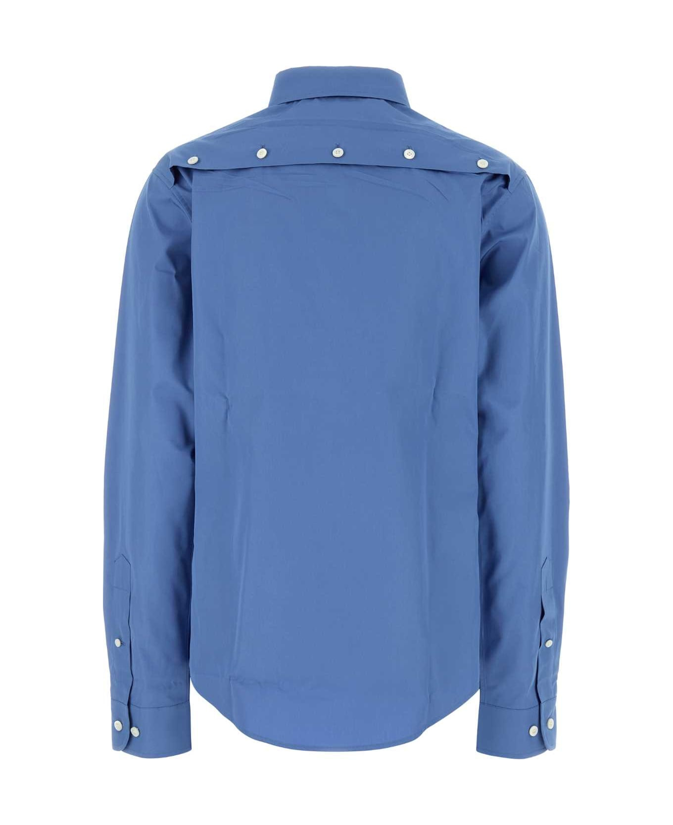 Cerulean Blue Poplin Oversize Shirt - 2