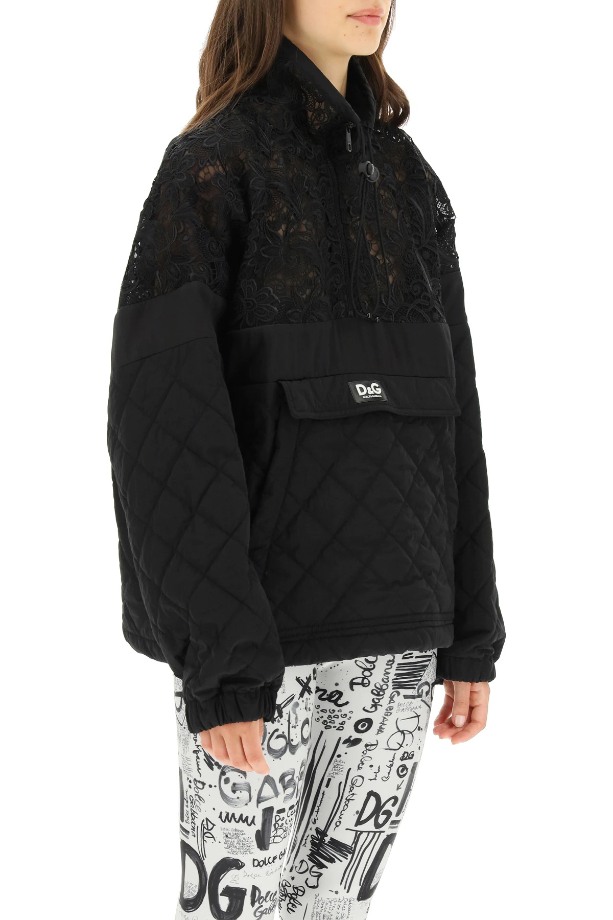 ANORAK SWEATSHIRT WITH LACE - 3