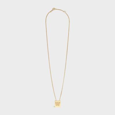 CELINE Alphabet W Necklace in Brass with Gold finish outlook