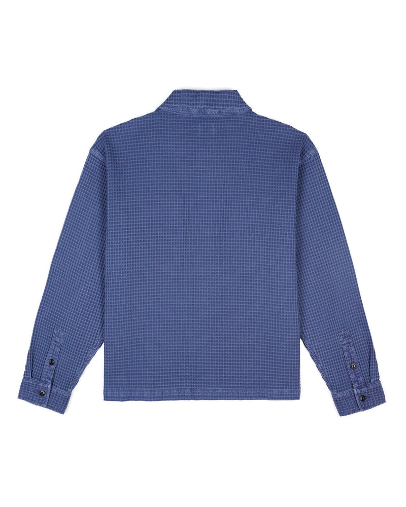 BRAIN DEAD Waffle Button Front Shirt - Blueberry outlook