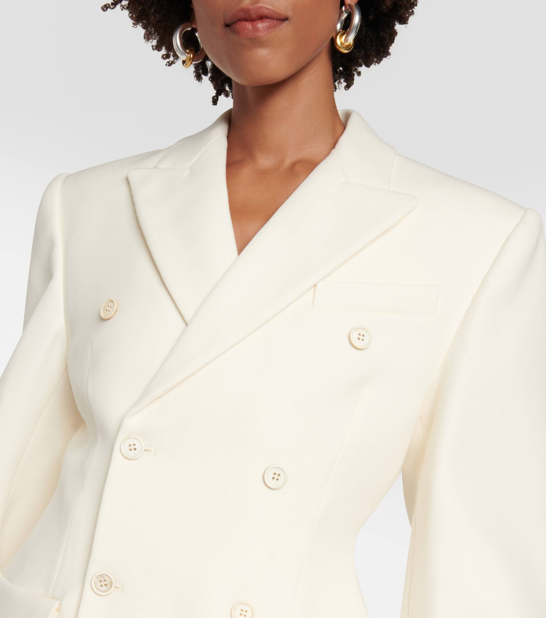 Contour double-breasted wool blazer - 4