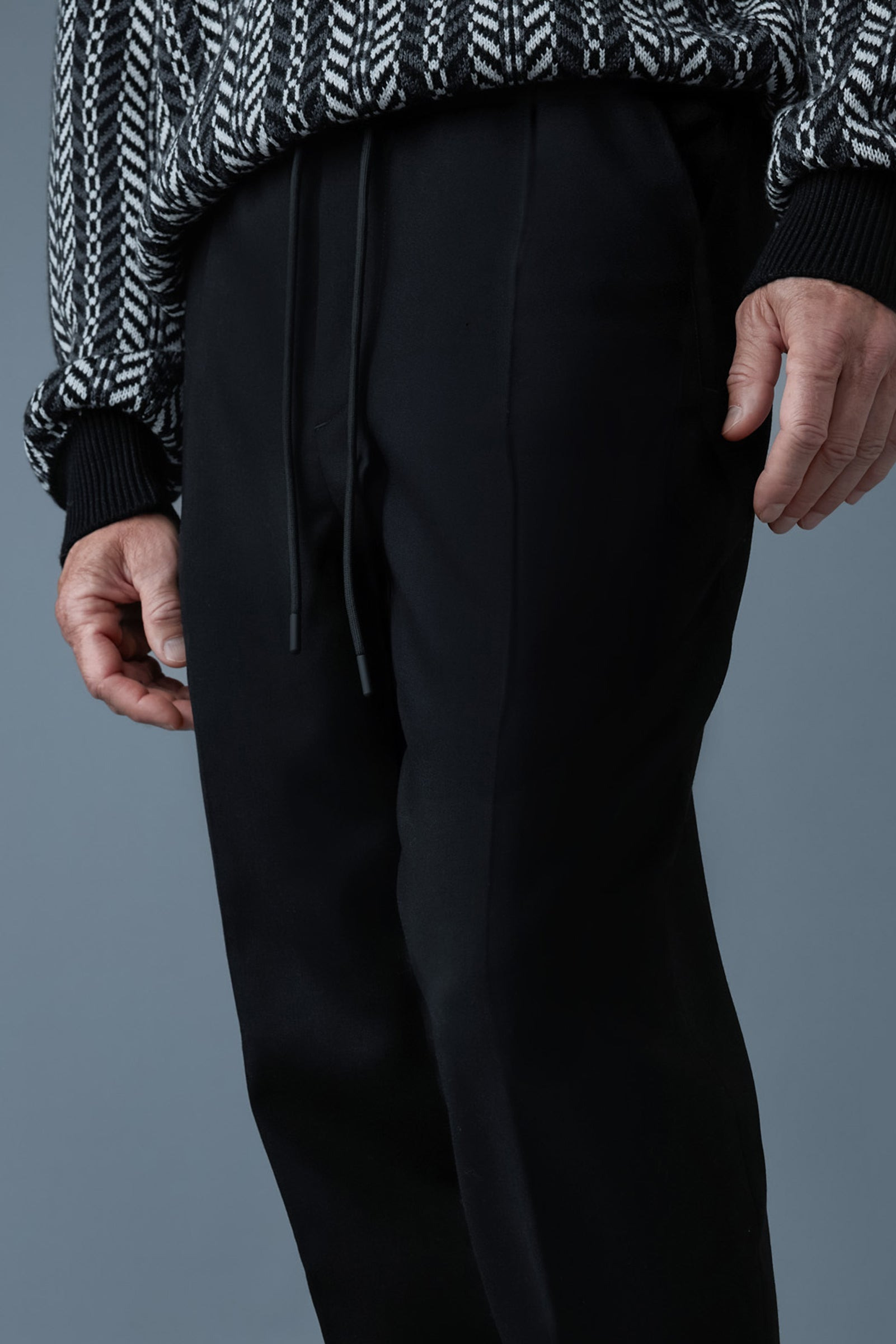 MARTIN Pleated wool pants with elasticized waist - 2