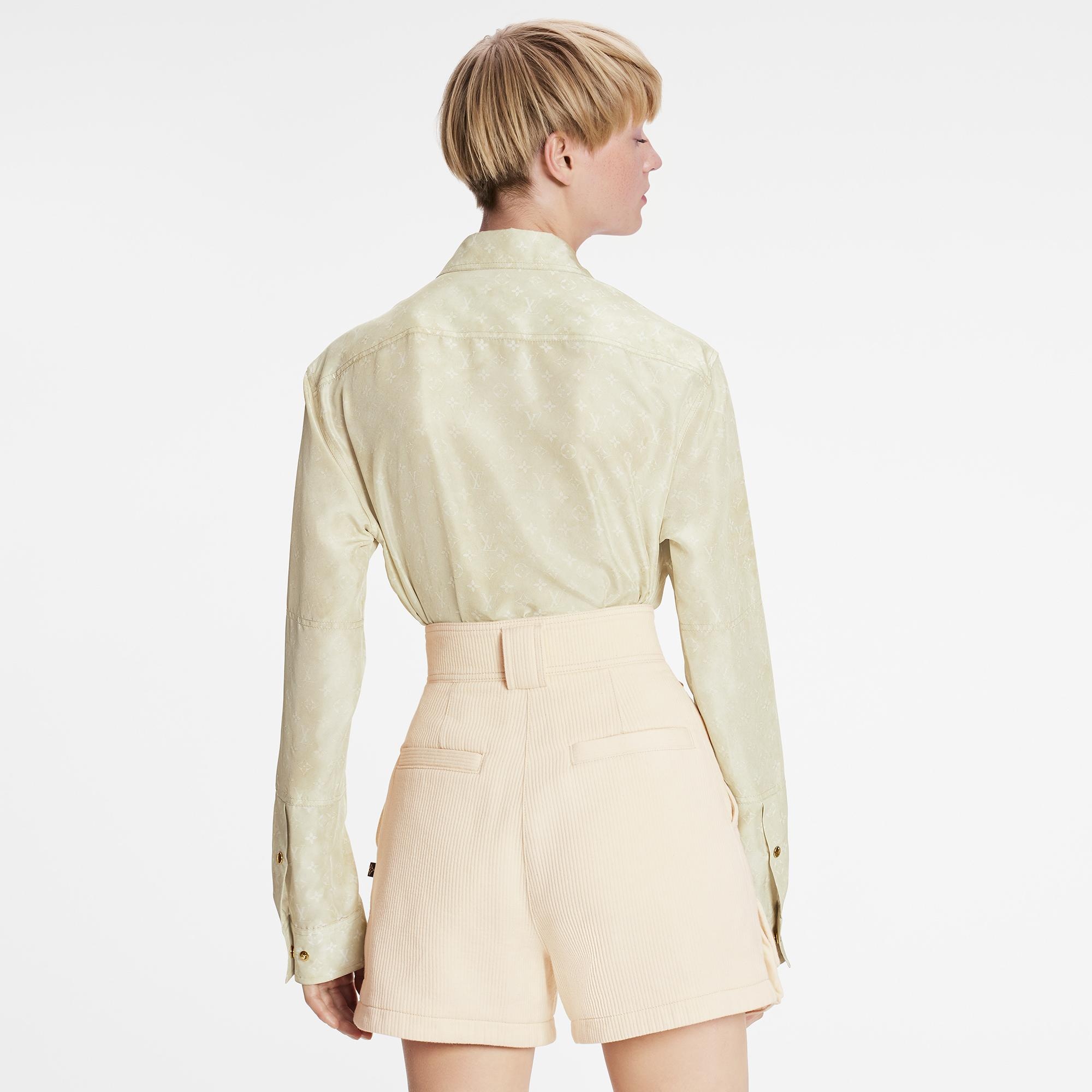 Ribbed Denim Safari Shorts - 5