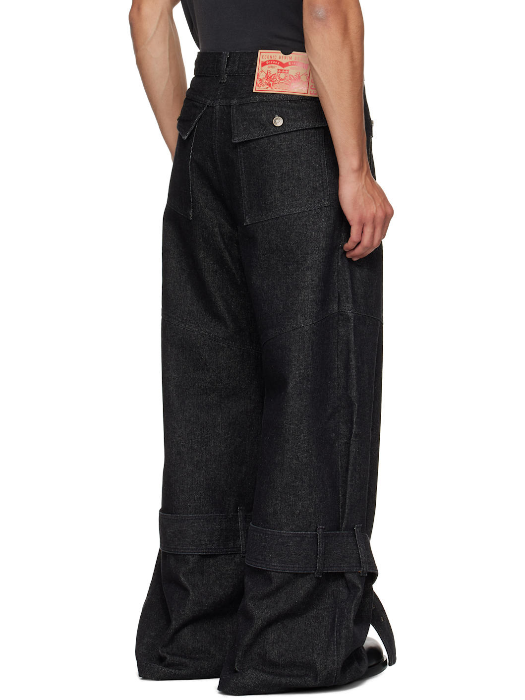 Black Cargo Jeans - 3
