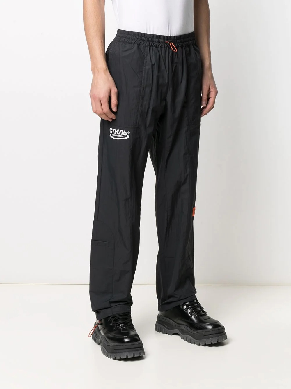 logo patch track trousers - 3