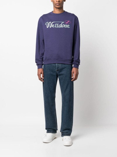 We11done logo-print cotton sweatshirt outlook
