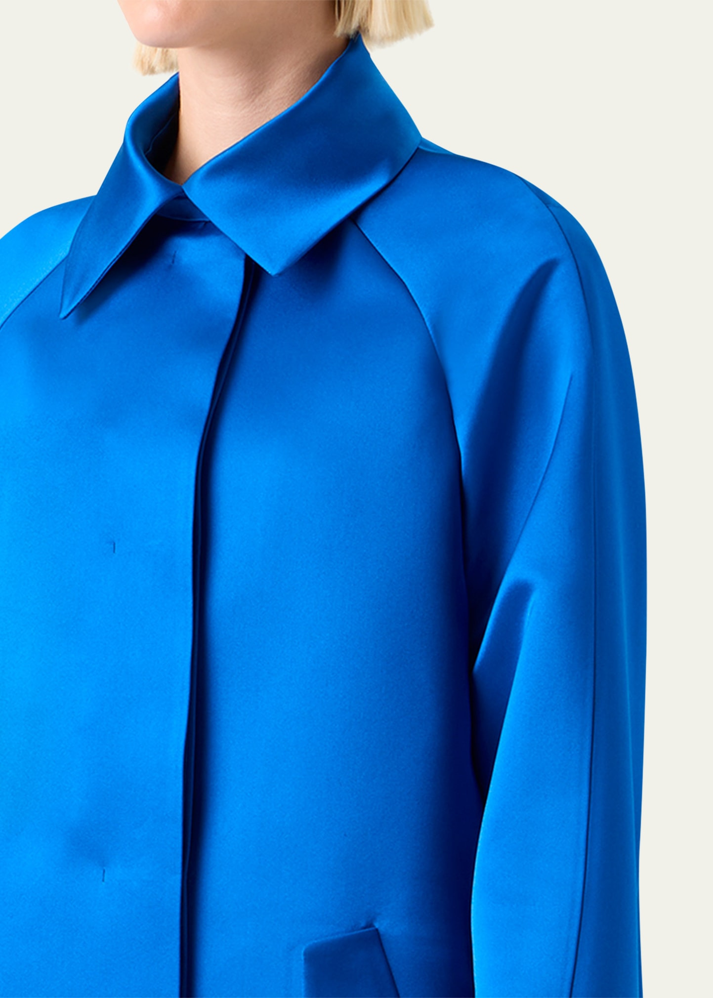 Elliot Oversized Silk Duchess Coat - 5