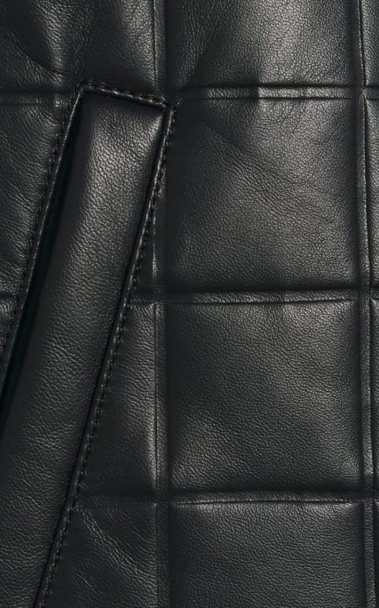 Quilted Leather Bomber Jacket - 7