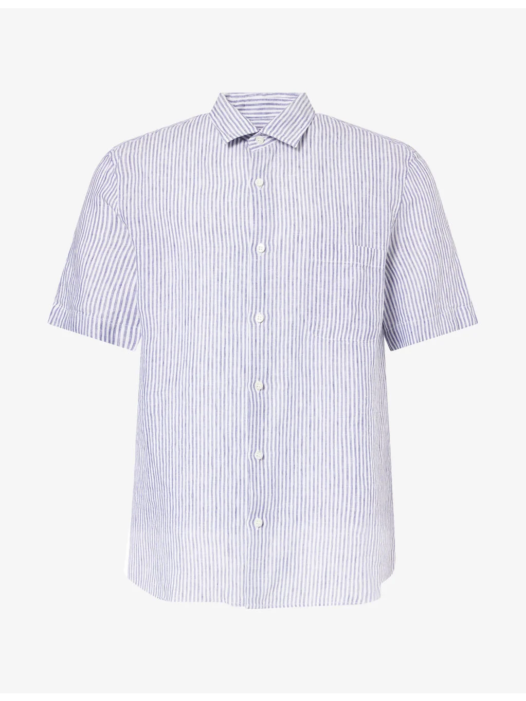 Regular-Fit Short-Sleeve Linen Shirt - 1