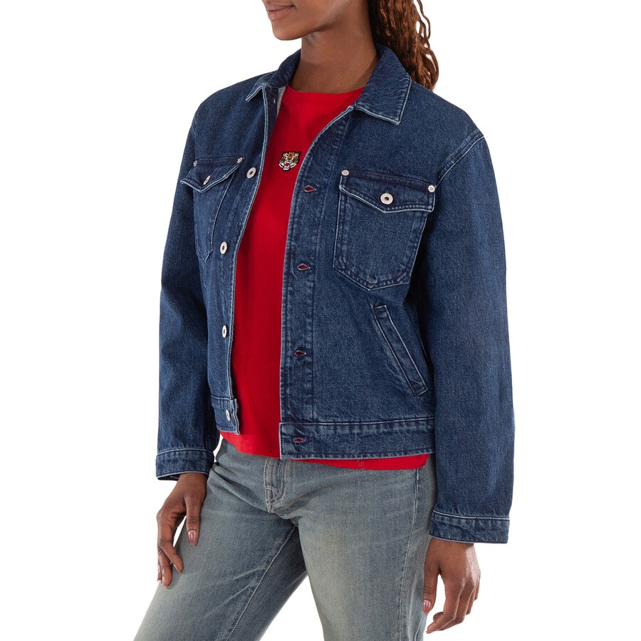 Kenzo Boke Flower Long Sleeve Denim Jacket - 2