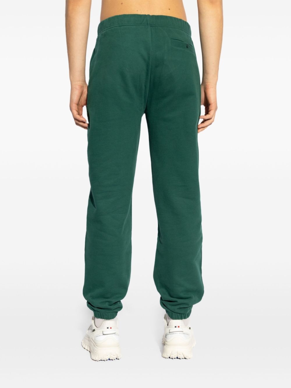 logo-patch cotton track pants - 4