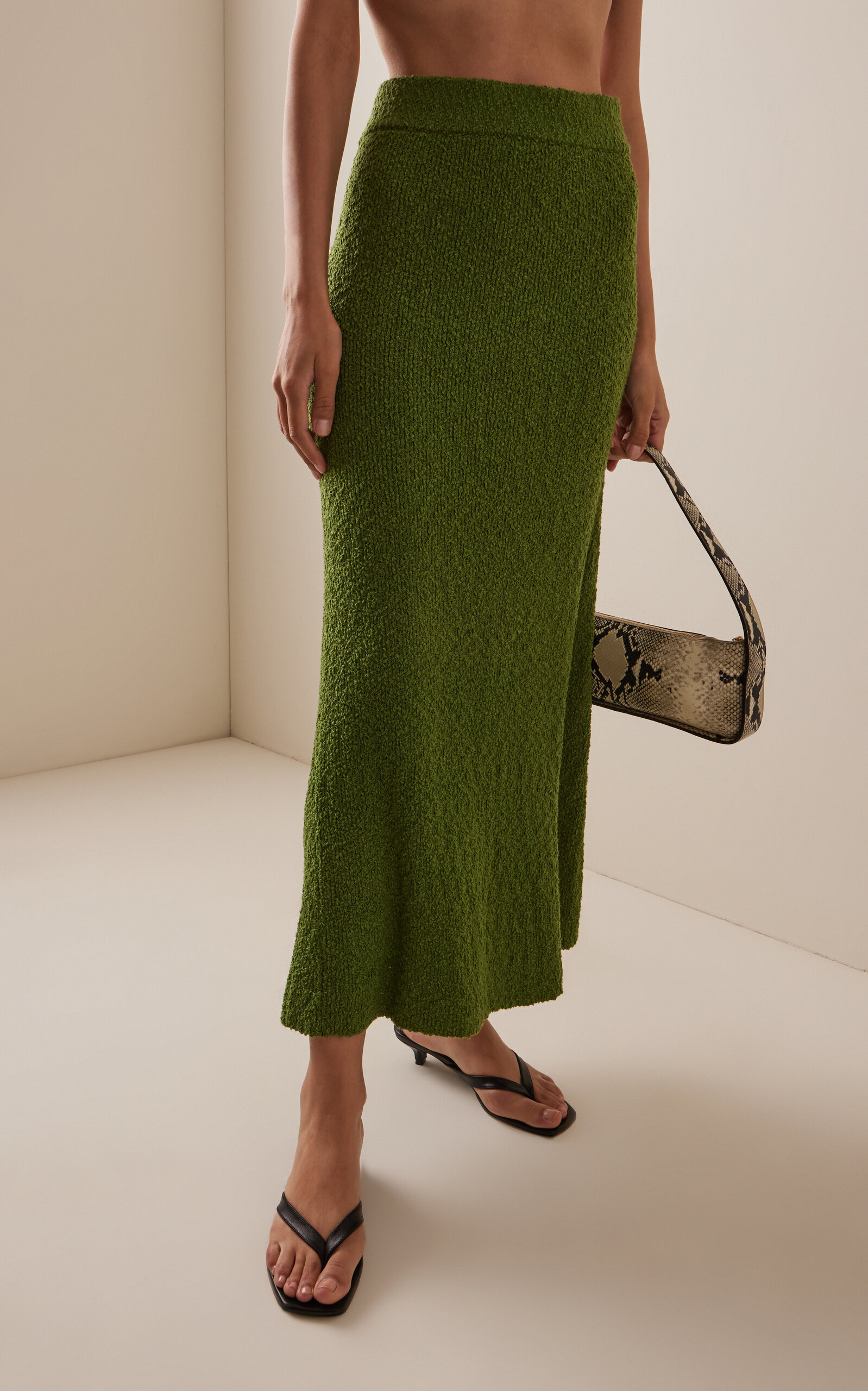 Wistful Knit Midi Skirt green - 3