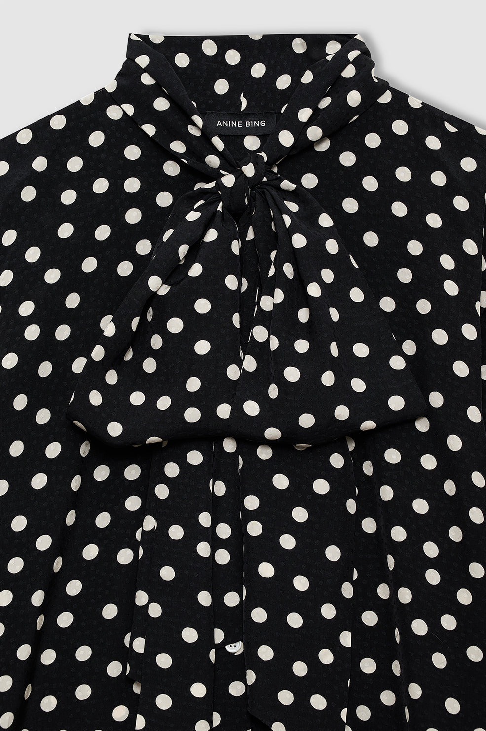 Ruby Shirt - Black And White Double Dot Jacquard - 4