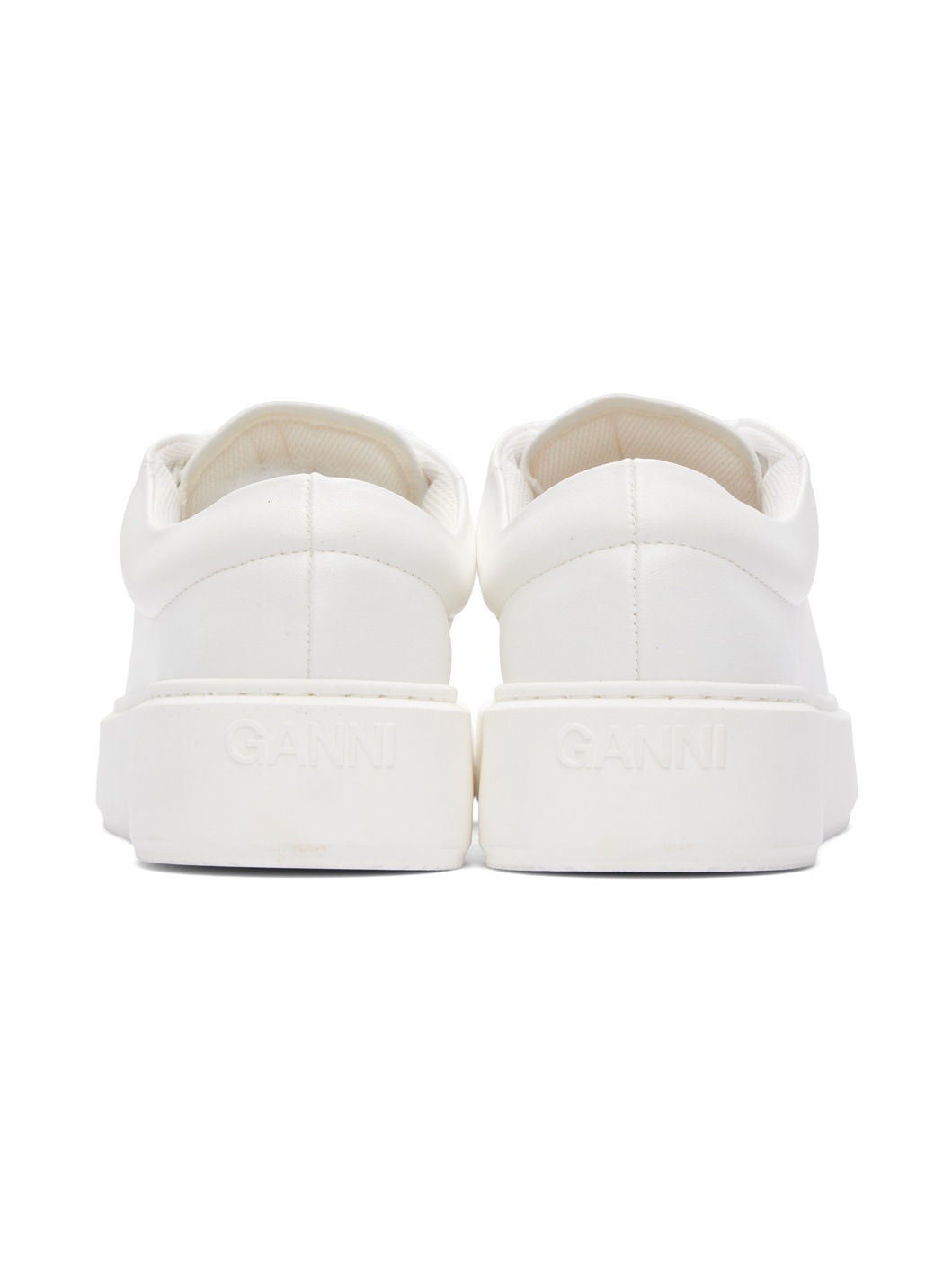 White Sporty Mix Cupsole Sneakers - 2