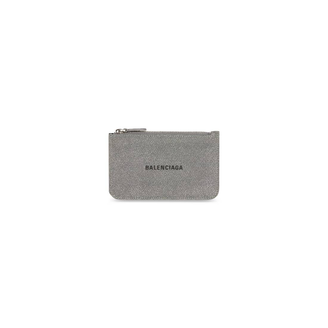 Women's Cash Large Long Coin And Card Holder In Glitter Material in Grey - 1