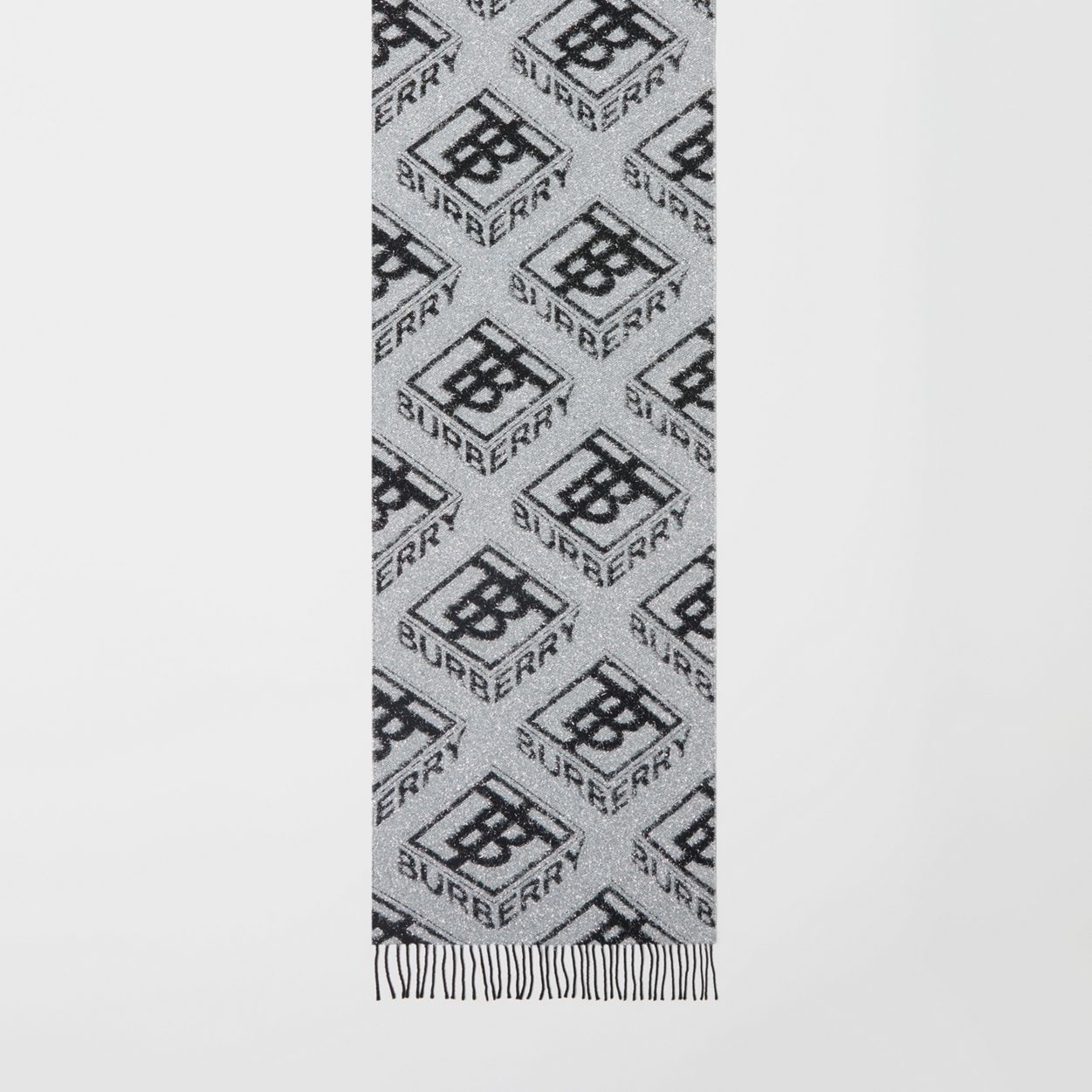 Metallic Monogram Wool Blend Scarf - 5