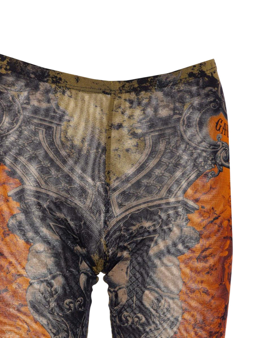 Stretchy, Straight-Leg Flared Pants With Graphic Print - 3