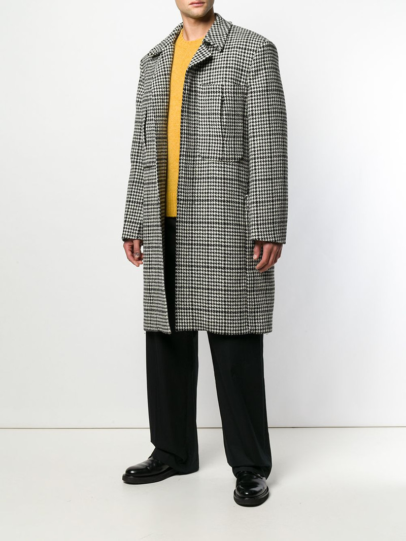 Raf Simons houndstooth coat outlook