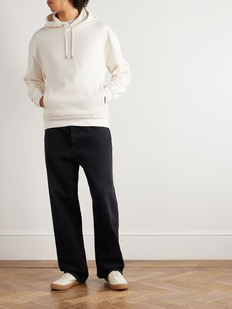 Ralph Lauren Cotton and Cashmere-Blend Jersey Hoodie Cream outlook