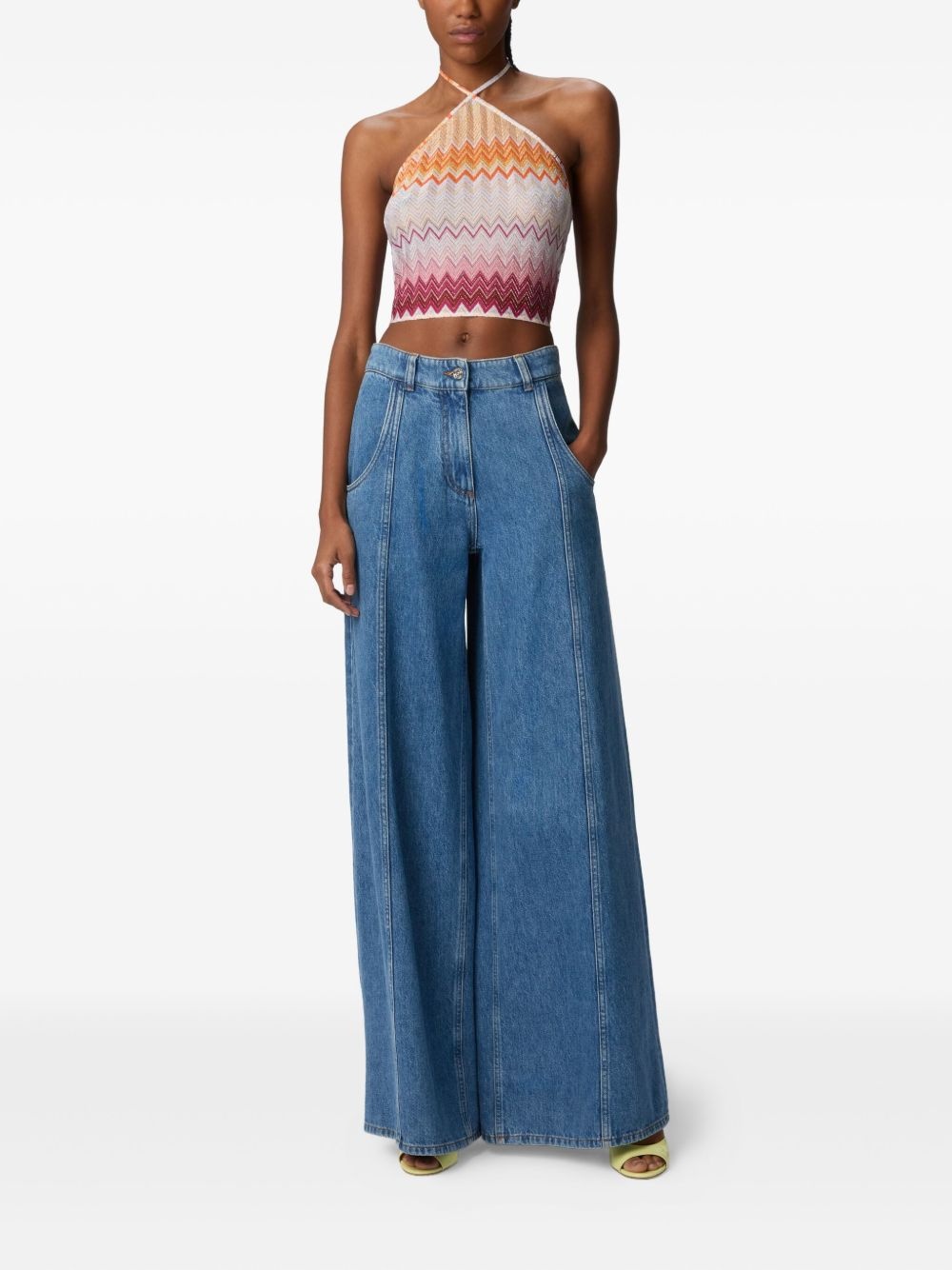 zigzag-knit top - 2