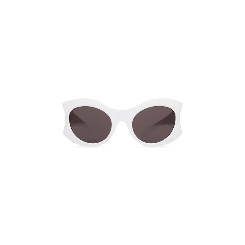 Hourglass Round Sunglasses  in White 1