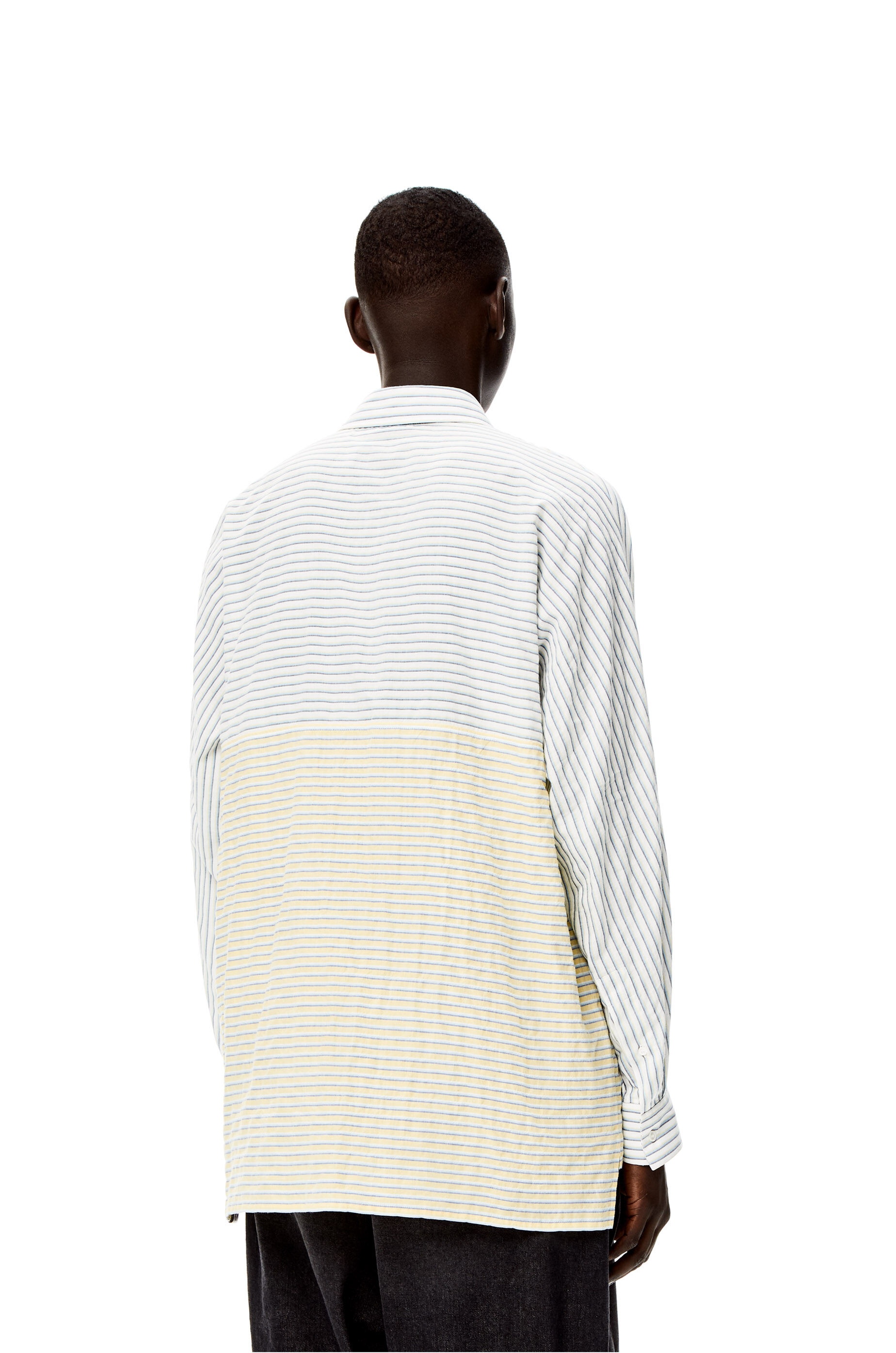 Oversize stripe shirt in cotton - 4