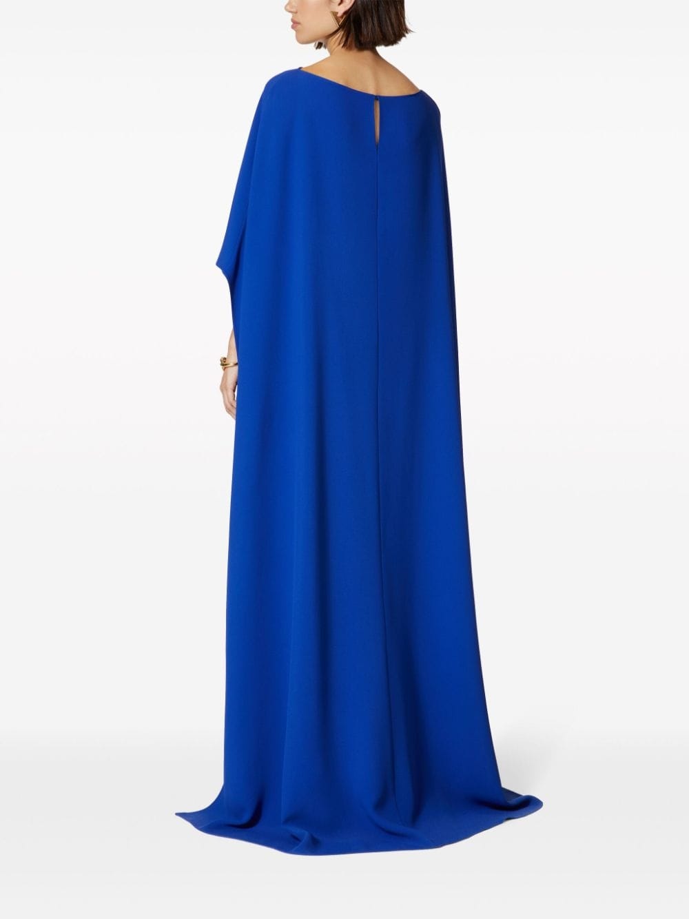 cape-style silk gown - 4