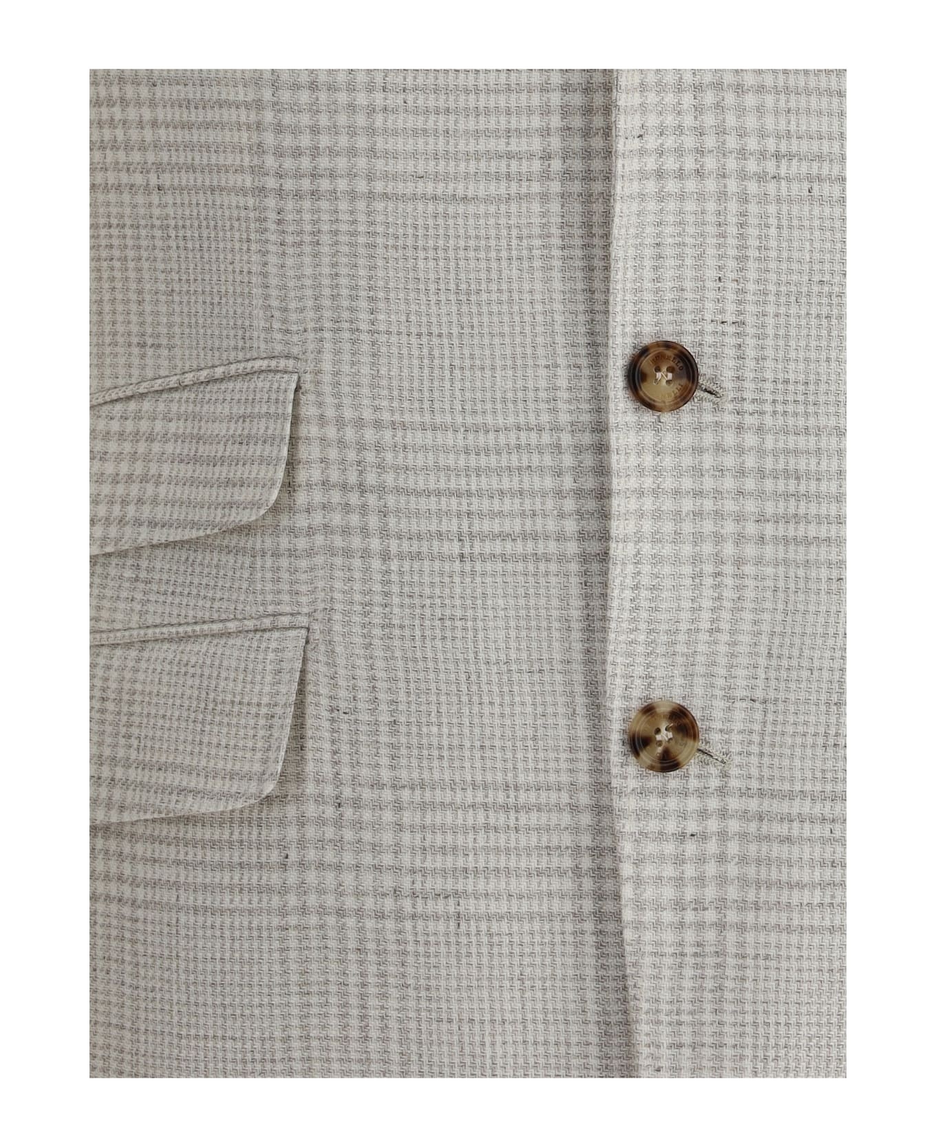 Single-breasted Check Blazer - 3