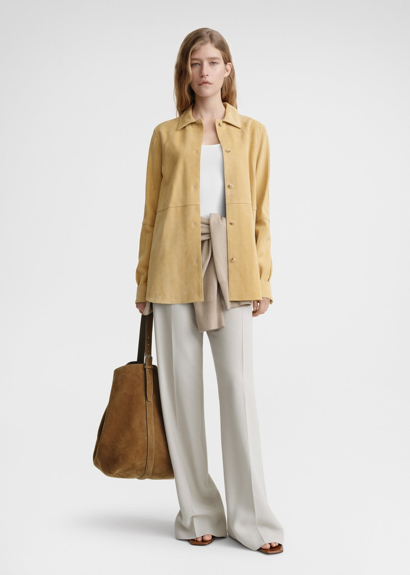 Totême Soft suede shirt cornsilk outlook