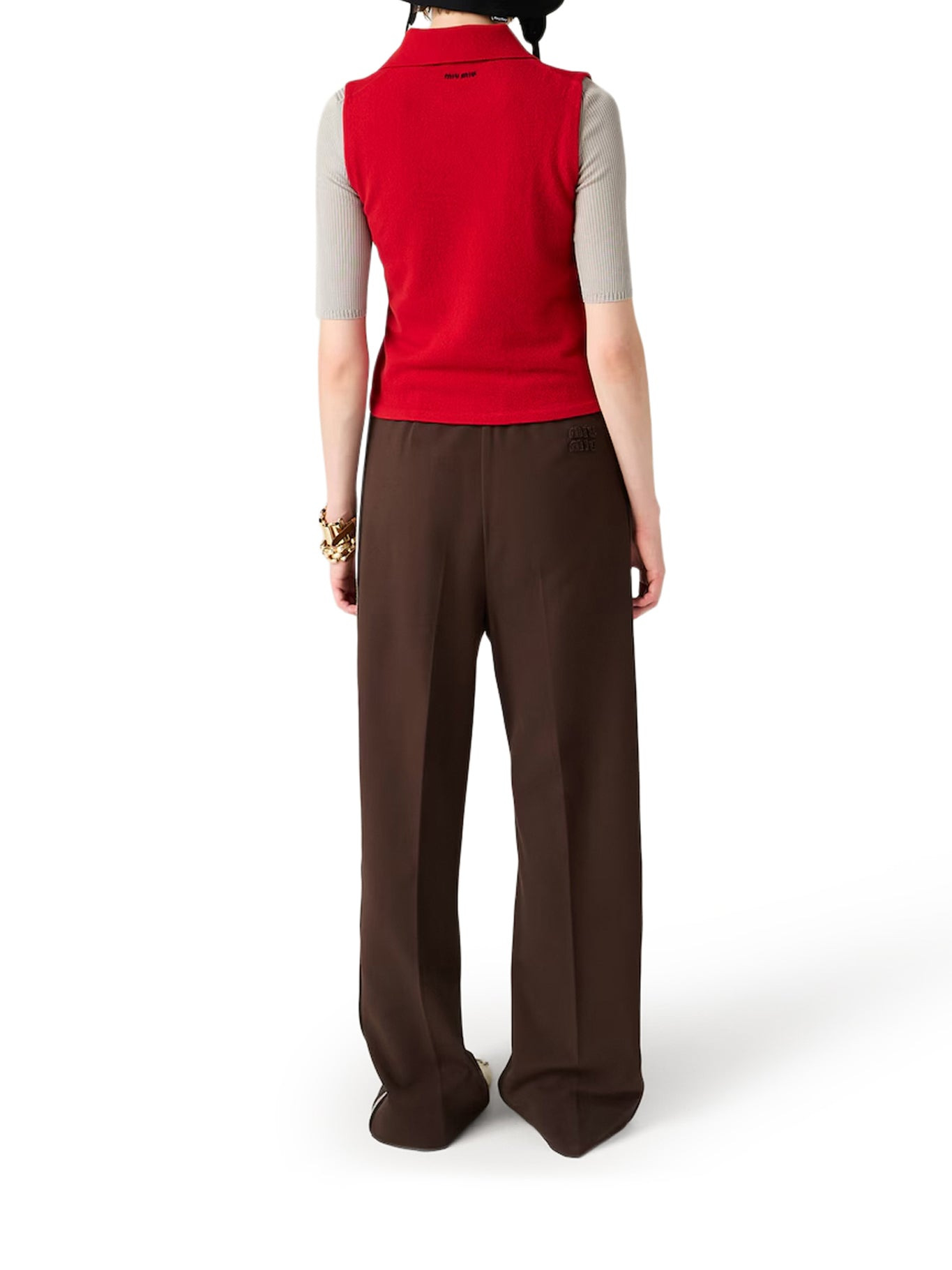 CASHMERE SLEEVELESS POLO SHIRT - 3