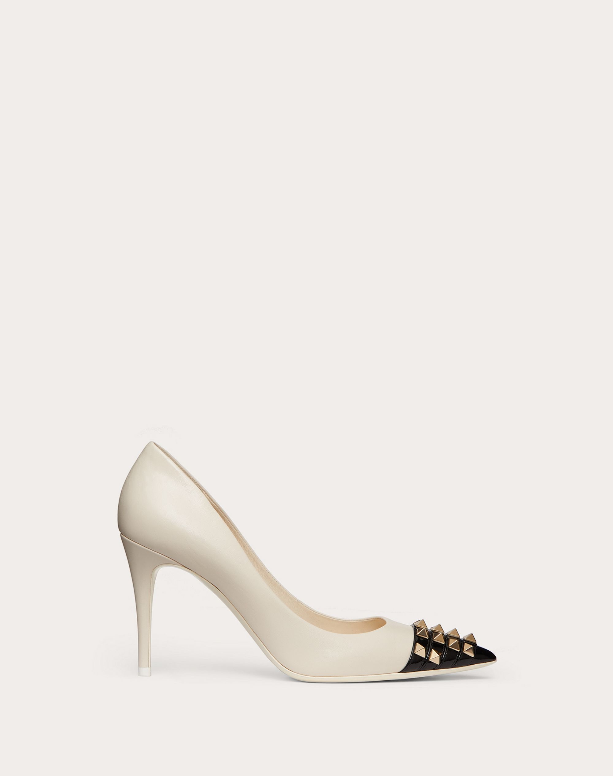 ROCKSTUD KIDSKIN AND PATENT-LEATHER PUMP 90 MM - 1