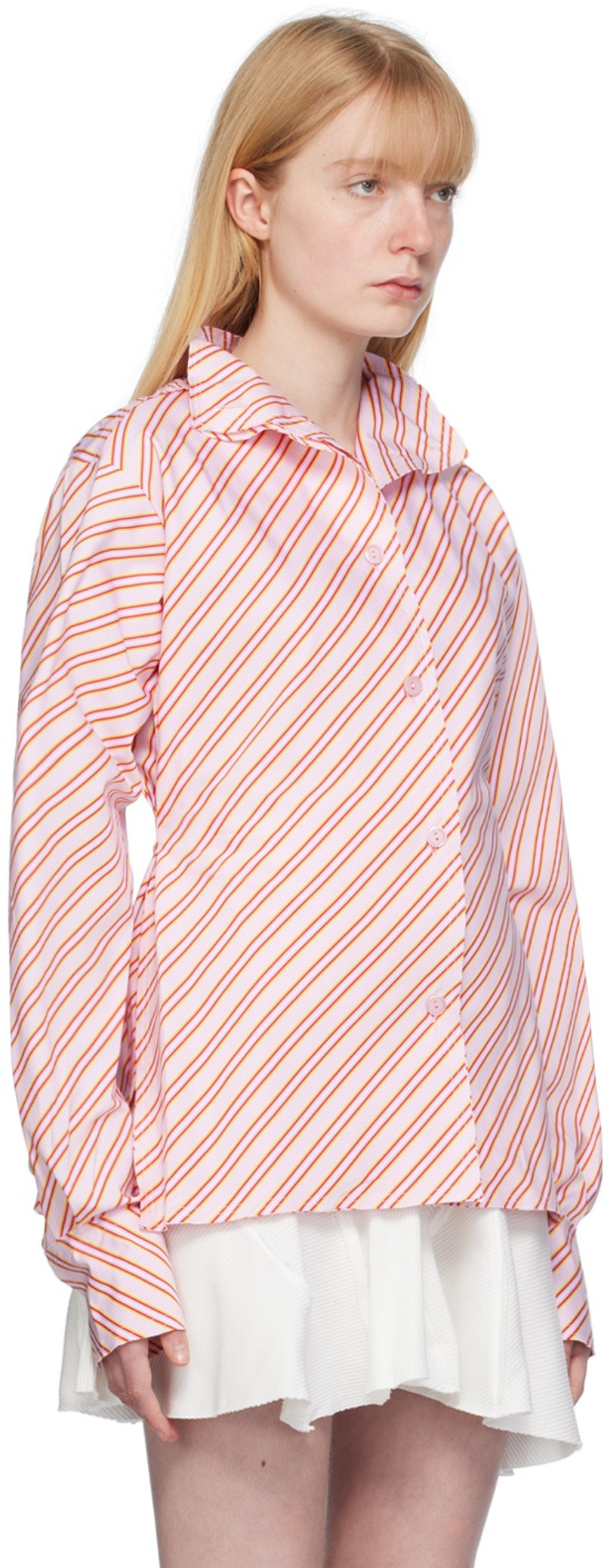 TALIA BYRE Pink Striped Shirt outlook