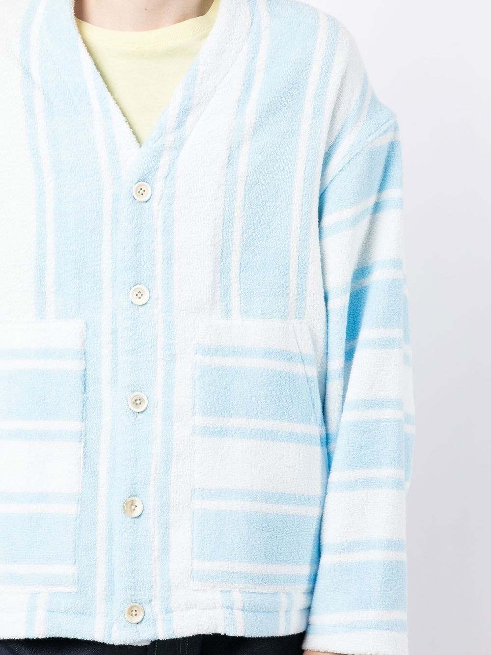 striped cotton cardigan - 5