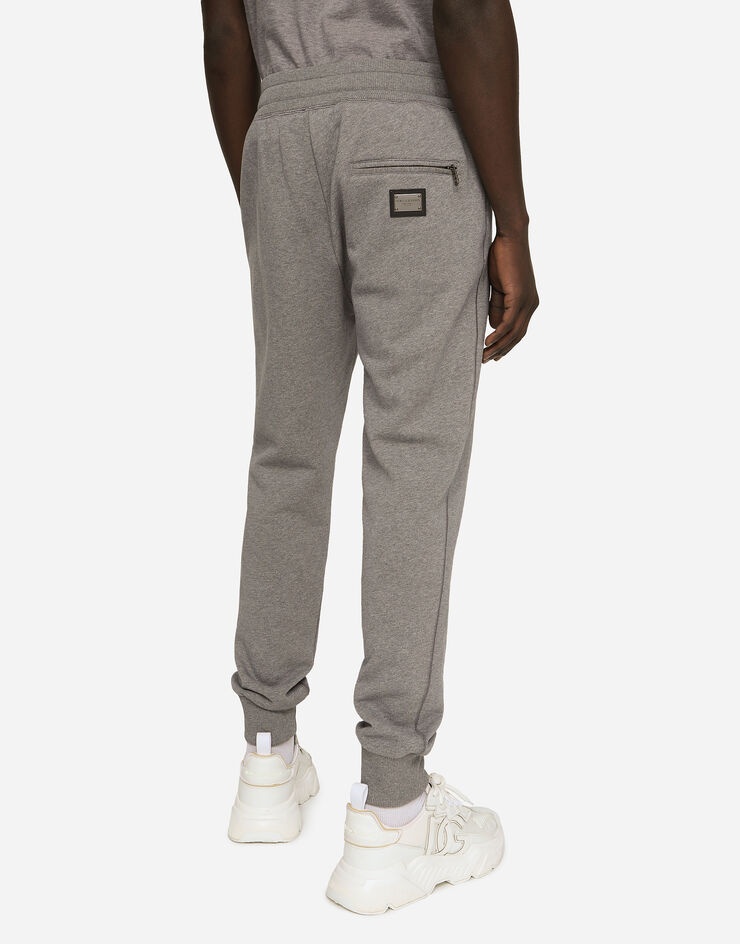 Jersey jogging pants with branded tag - 4