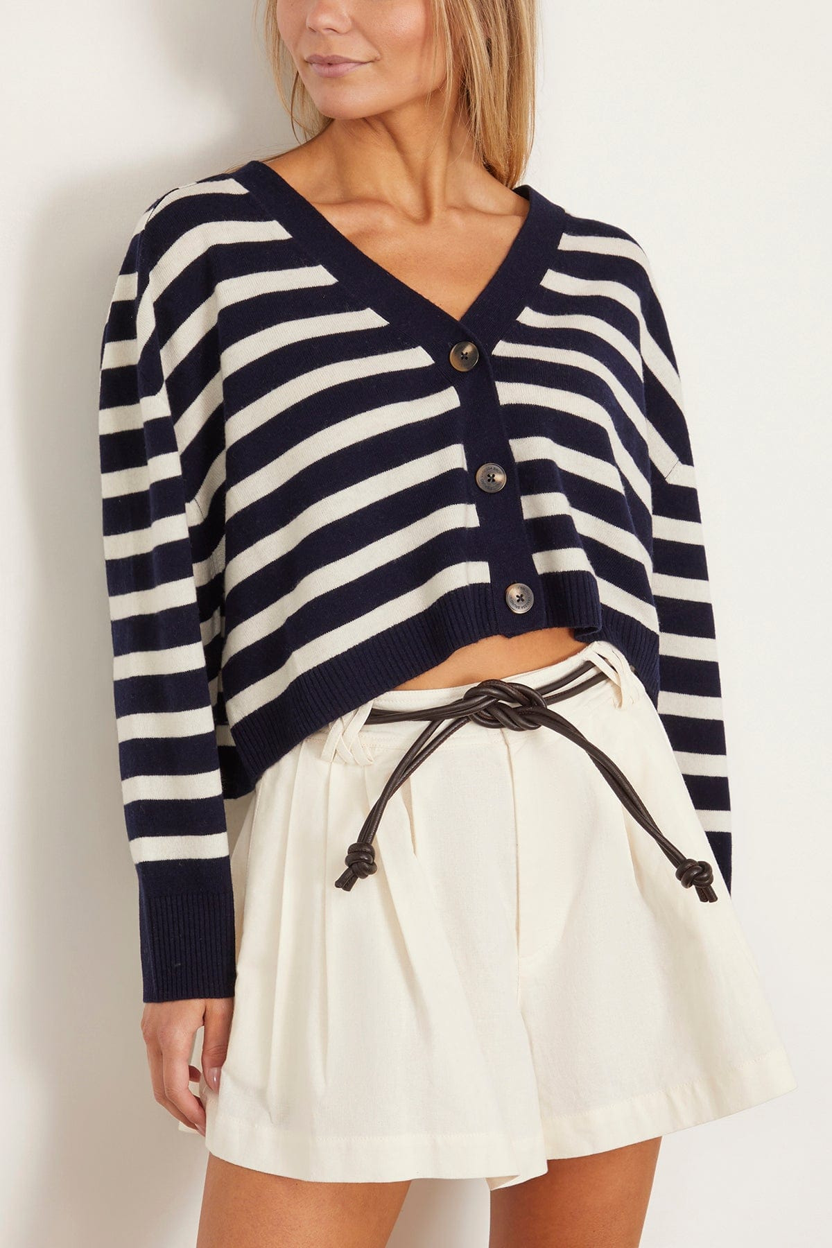 Emmanuelle Sweater in Marine/Ecru - 3
