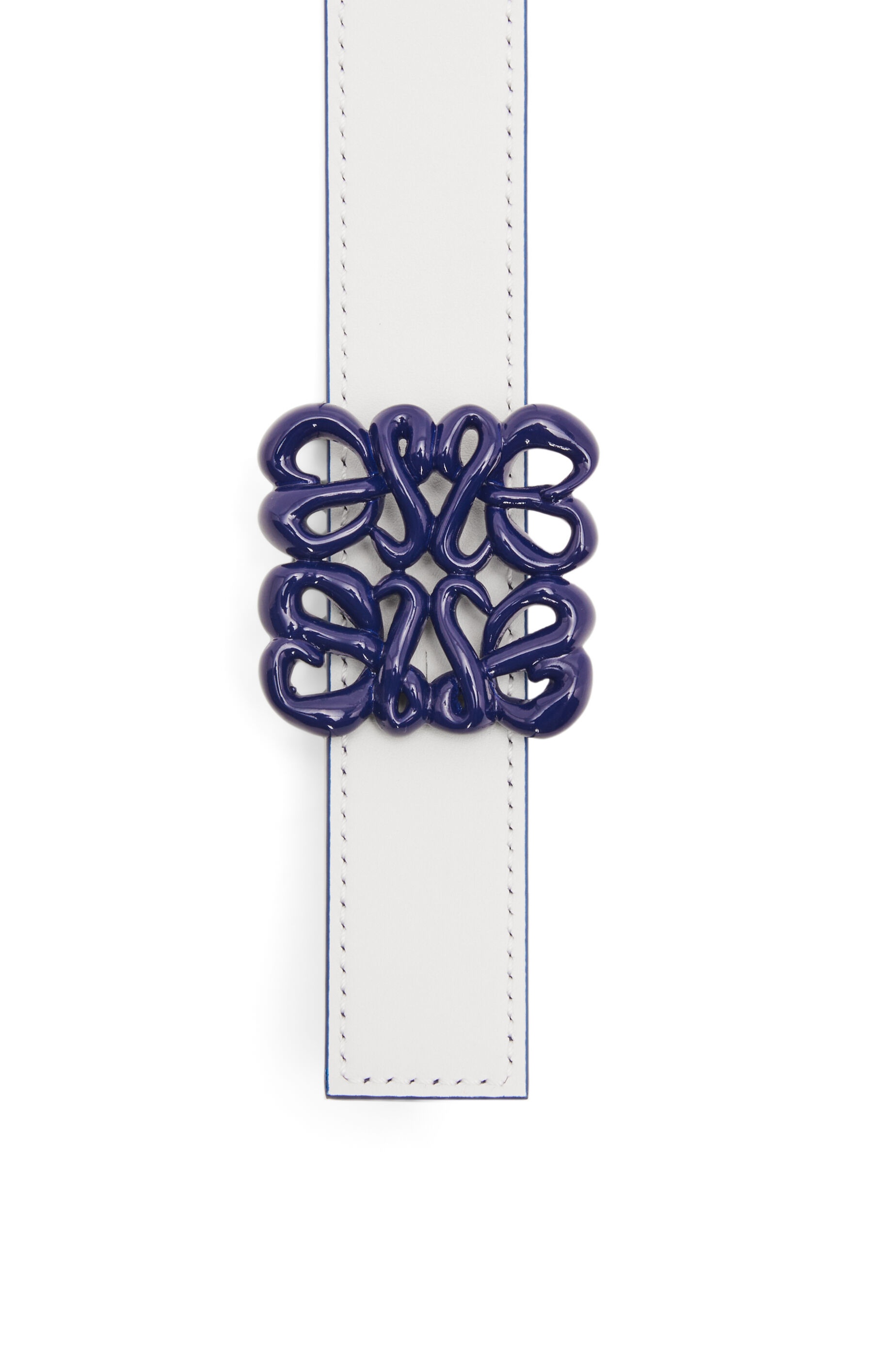 Inflated Anagram belt in soft calfskin and brass - 3