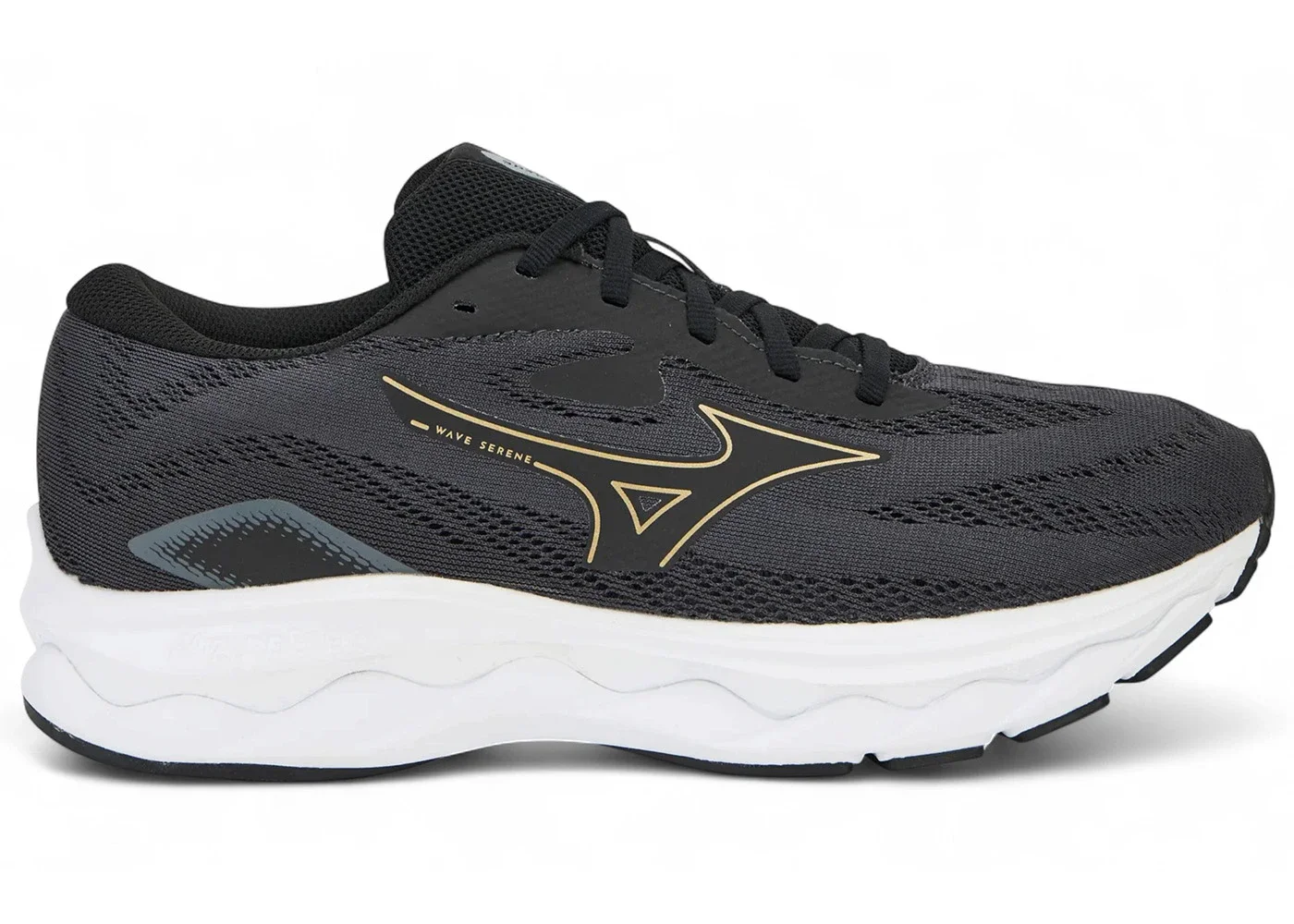 Mizuno Wave Serene Ebony Golden Halo Mizuno Snow White - 1