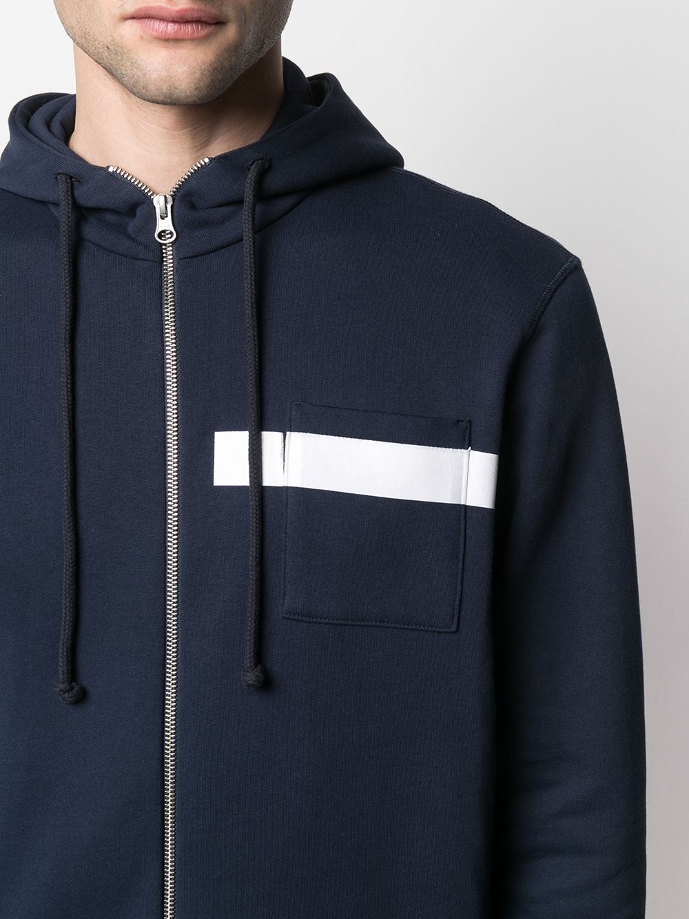 stripe detail hoodie - 5