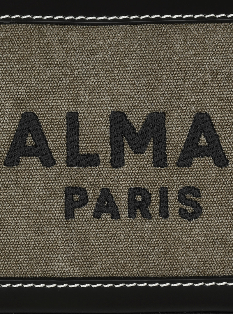 B-Army canvas clutch bag with leather inserts 6