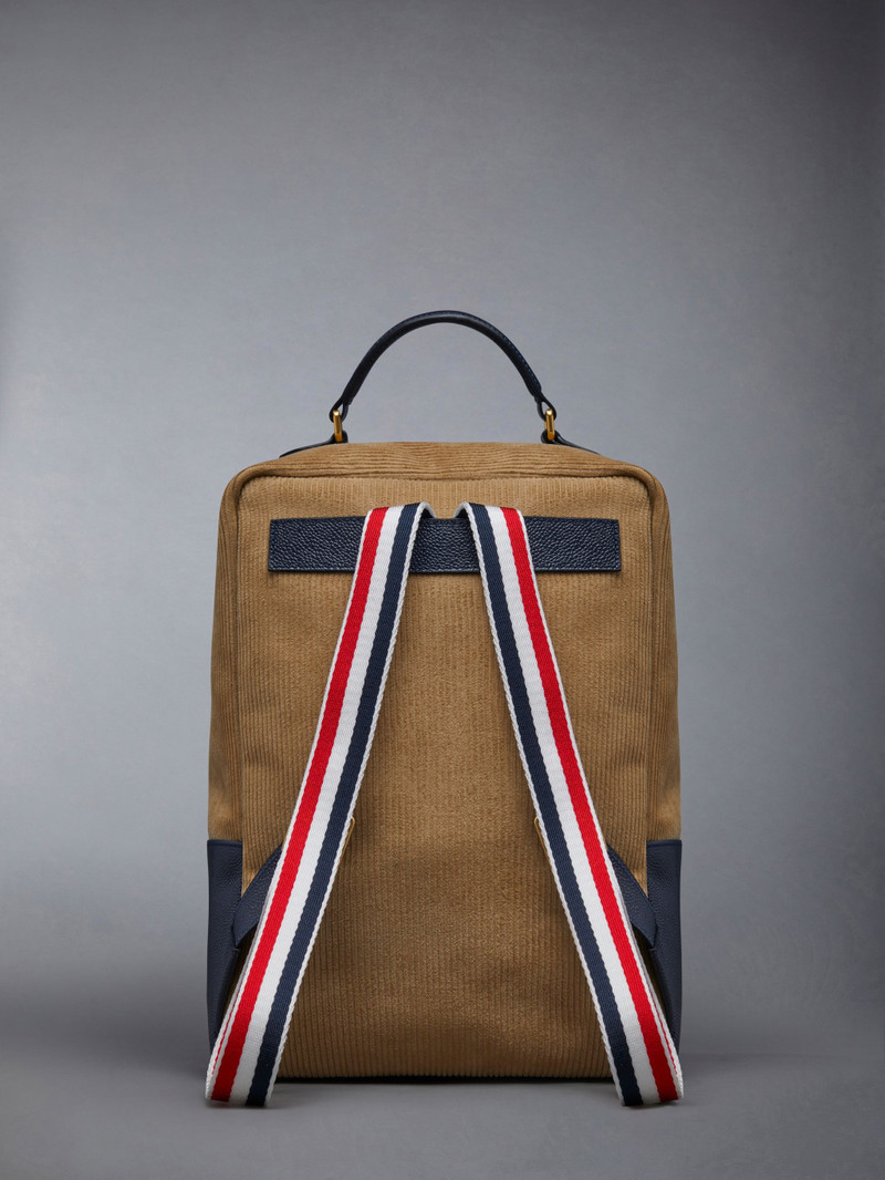 Thom Browne Corduroy Front Pocket School Backpack outlook